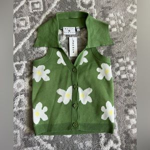 Pacsun collared halter crop top